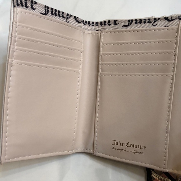 Juicy Couture Liquorice & Angel Royal Couture Double Sided Trifold Wallet NWT - Picture 13 of 16